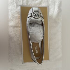 Michael Kors Metallic Silver Loafers